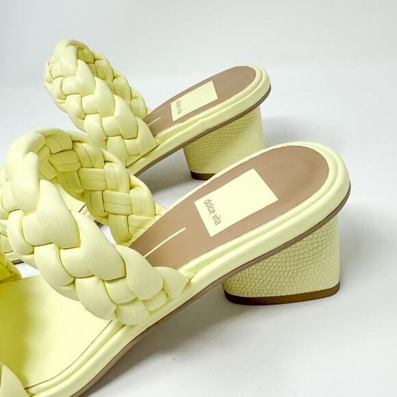 NEW Dolce Vita Ronin Light Yellow Double Braided Strap Sandal Size 6 MSRP $115 - Picture 5 of 12